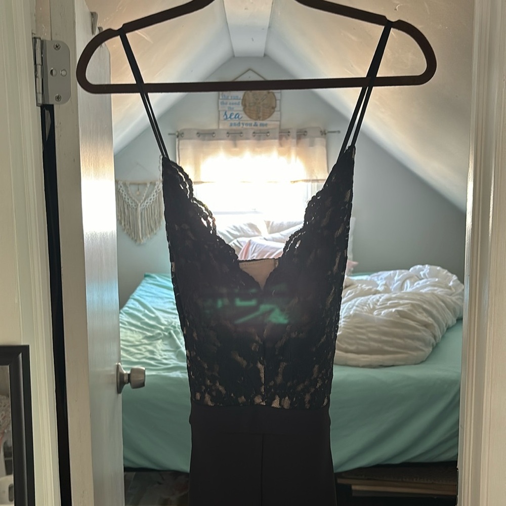 Express formal black lace jumpsuit